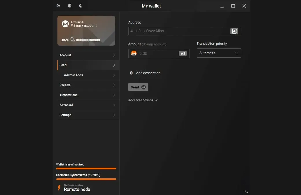 مونرو جی‌یو‌آی (Monero GUI Wallet) | صرافی کیف پول من
