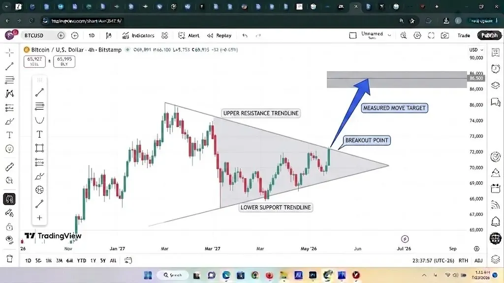 مثلث متقارن | Symmetrical Triangle | صرافی کیف پول من