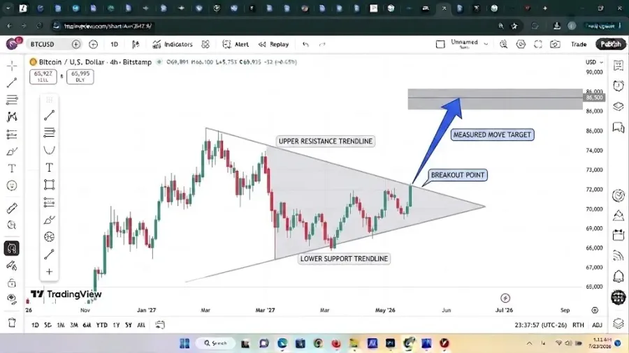 مثلث متقارن | Symmetrical Triangle | صرافی کیف پول من