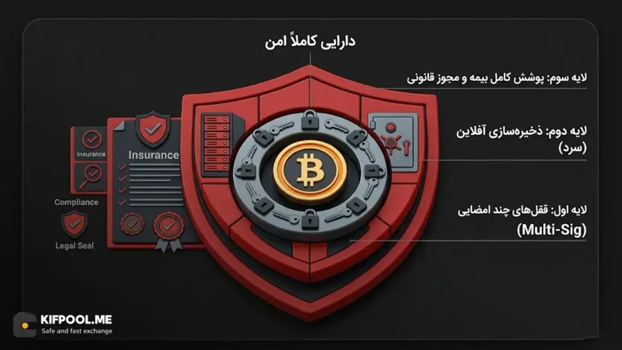 اهمیت بیمه داراییهای دیجیتال و مجوزهای قانونی نهادهای حضانتی | صرافی کیف پول من