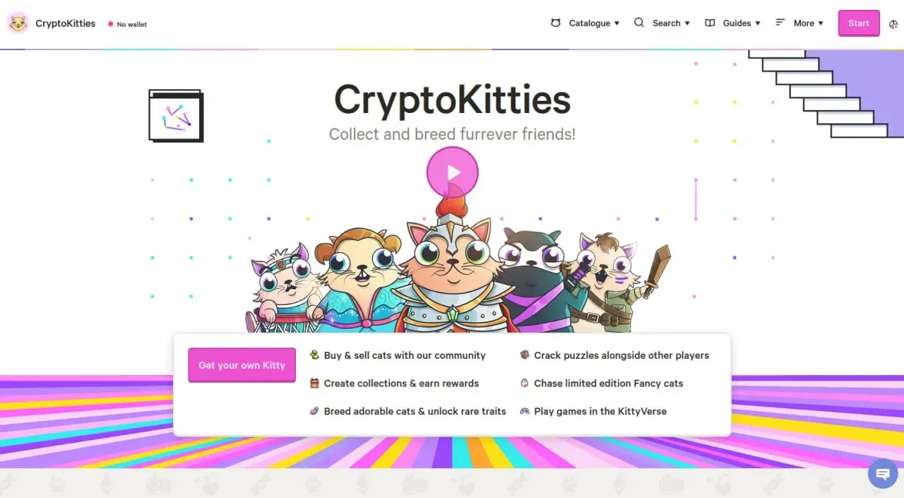 بازی کریپتوکیتیز (CryptoKitties) | صرافی کیف پول من