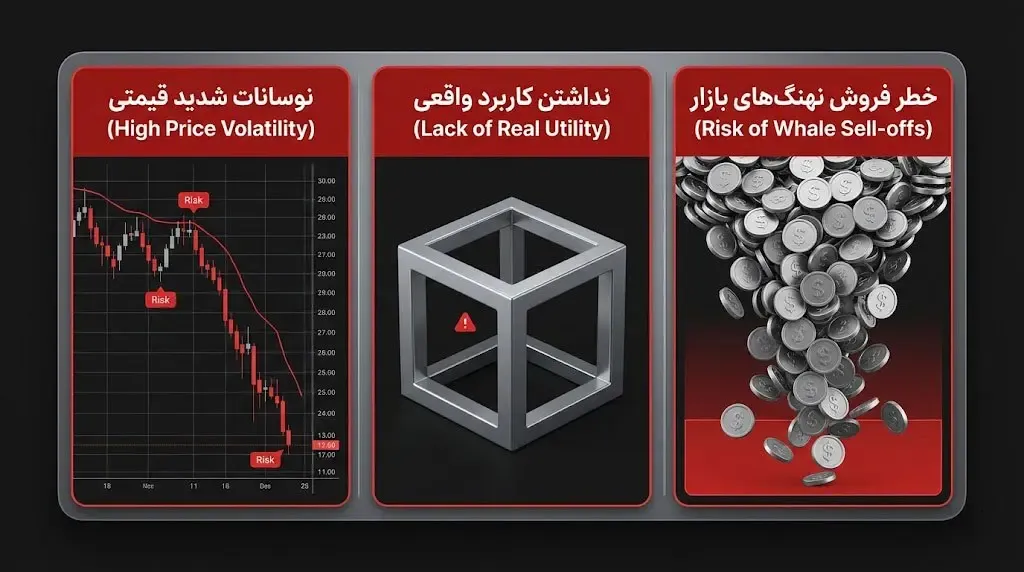 بررسی شفاف ریسک&zwnj;ها و خطرات خرید میم کوینی مانند نیرو | کیف پول من