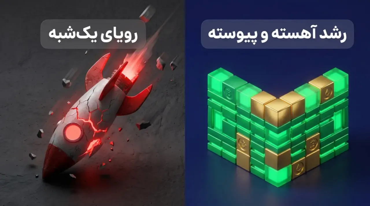 رشد آهسته و پیوسته | صرافی کیف پول من