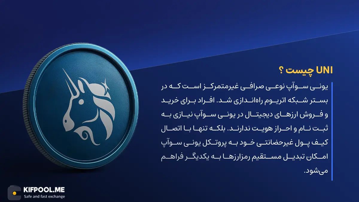 ارز دیجیتال UNI چیست؟ | خرید و فروش UniSwap| خرید سریع ارز یونی سوآپ| صرافی ارز دیجیتال کیف پول من