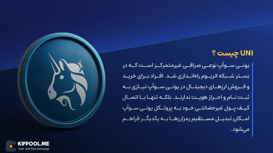 ارز دیجیتال UNI چیست؟ | خرید و فروش UniSwap| خرید سریع ارز یونی سوآپ| صرافی ارز دیجیتال کیف پول من