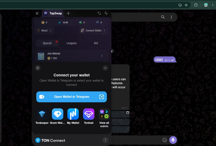بازی TapSwap چیست؟ | آموزش اتصال تپ سواپ به کیف پول | فروش تپ سواپ | صرافی کیف پول من