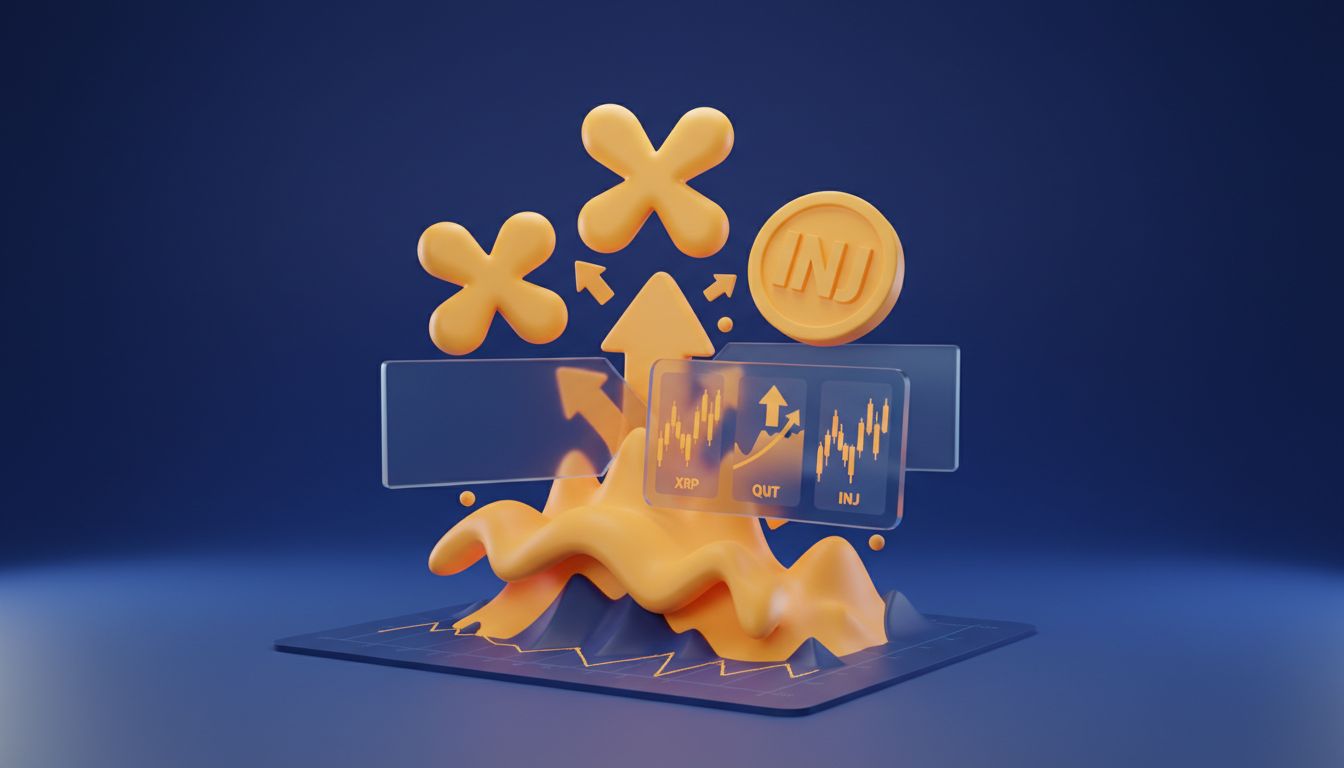 تحلیل تکنیکال XRP، QNT و INJ: آیا این سه آلتکوین آماده شکست صعودی هستند؟