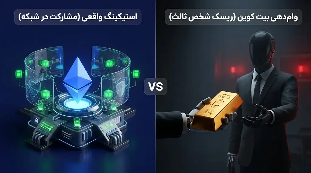 تفاوت مفهوم استیکینگ واقعی با روش‌های کسب سود از نگهداری بیت کوین | صرافی کیف پول من