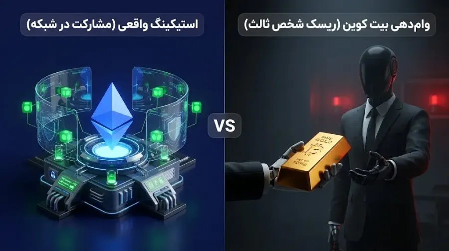 تفاوت مفهوم استیکینگ واقعی با روشهای کسب سود از نگهداری بیت کوین | صرافی کیف پول من