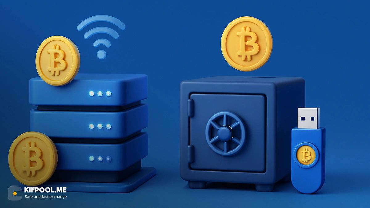 ذخیره&zwnj;سازی سرد (Cold Storage) | صرافی ارز دیجیتال کیف پول من 