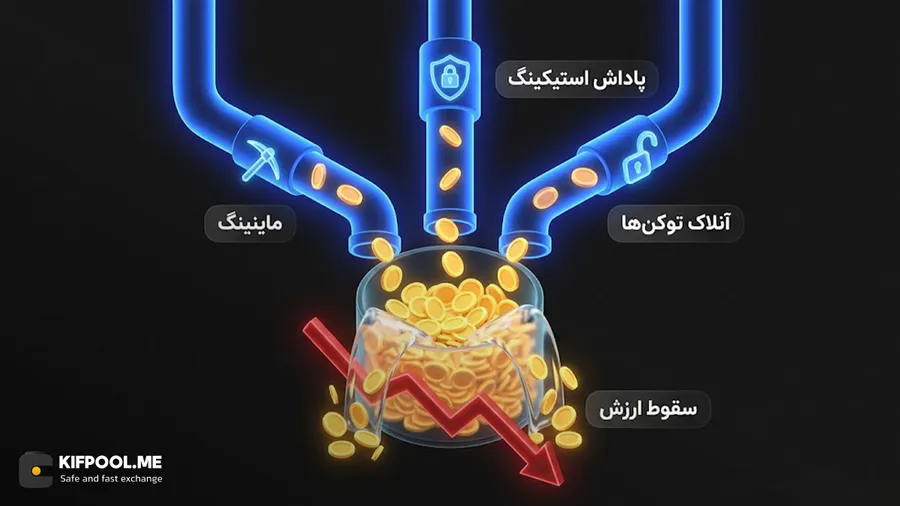 بررسی کامل مفهوم تورم توکنی | دلایل اصلی ایجاد تورم توکنی | صرافی کیف پول من