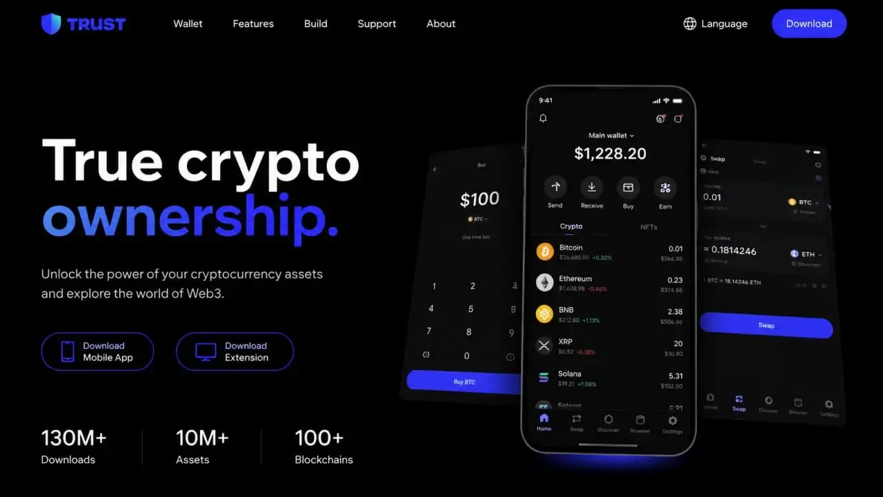 تراست ولت - Trust Wallet | صرافی کیف پول من