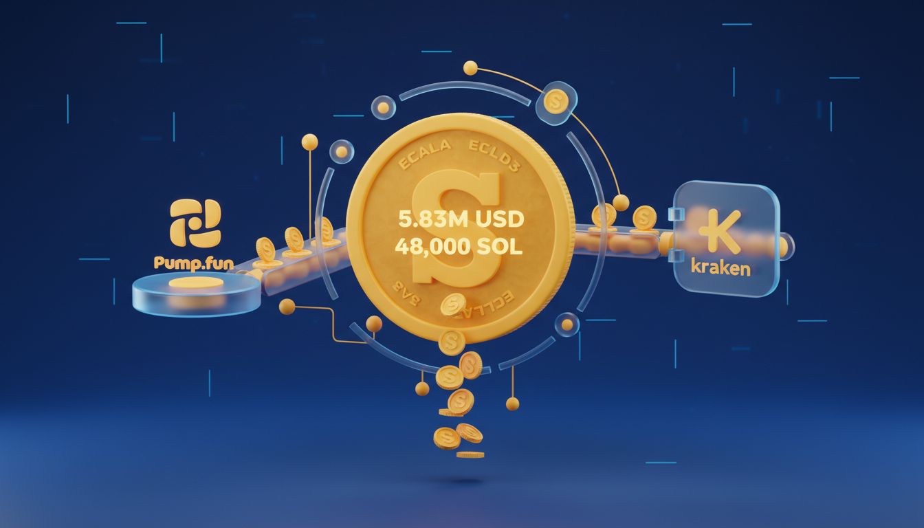 انتقال ۵.۸۳ میلیون دلار سولانا (SOL) توسط پامپفان به صرافی کراکن