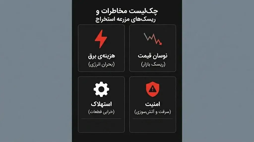 چالش‌ها و ریسک‌های مدیریت فارم ماینینگ | خرید بیت کوین