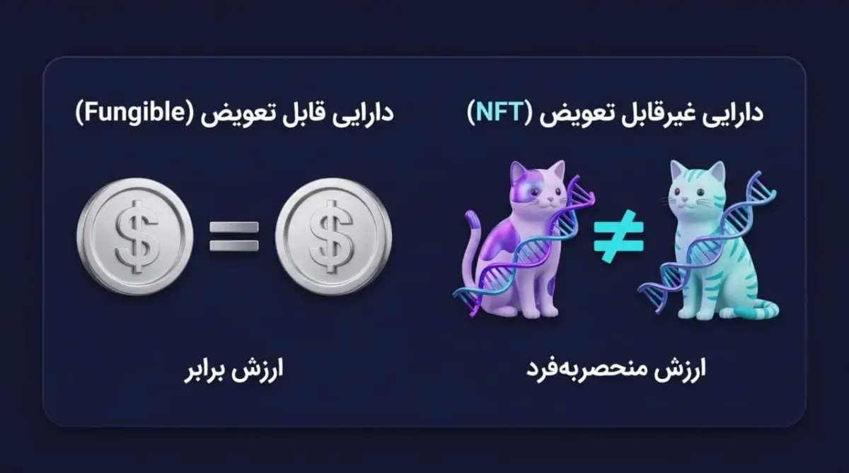 تفاوت گربههای دیجیتال با ارزهای دیجیتال معمولی | صرافی کیف پول من