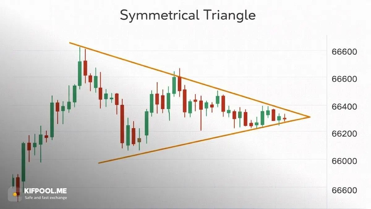 الگوی مثلث متقارن (Symmetrical Triangle) | صرافی کیف پول من