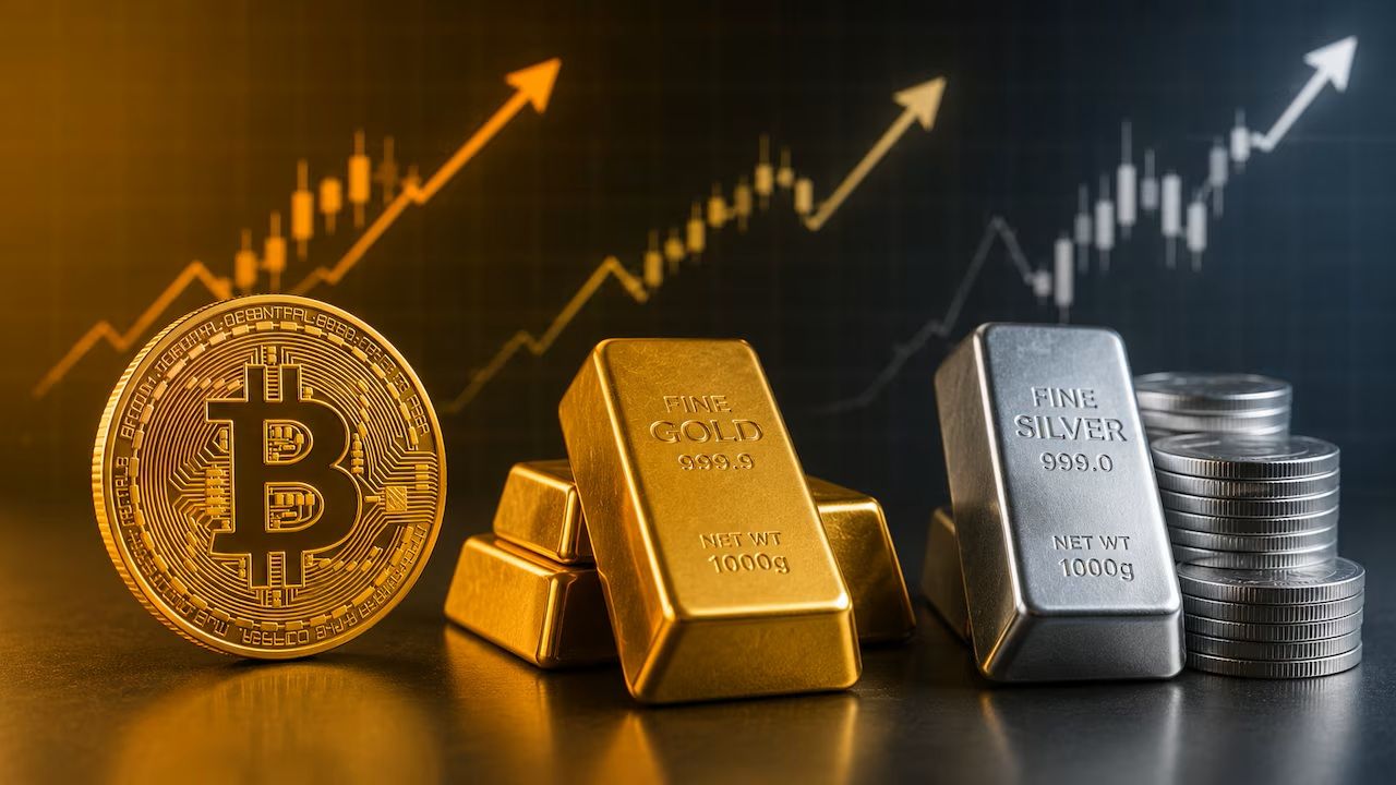 سقوط همزمان قیمت بیت کوین، طلا و نقره در پی افزایش بازده اوراق قرضه