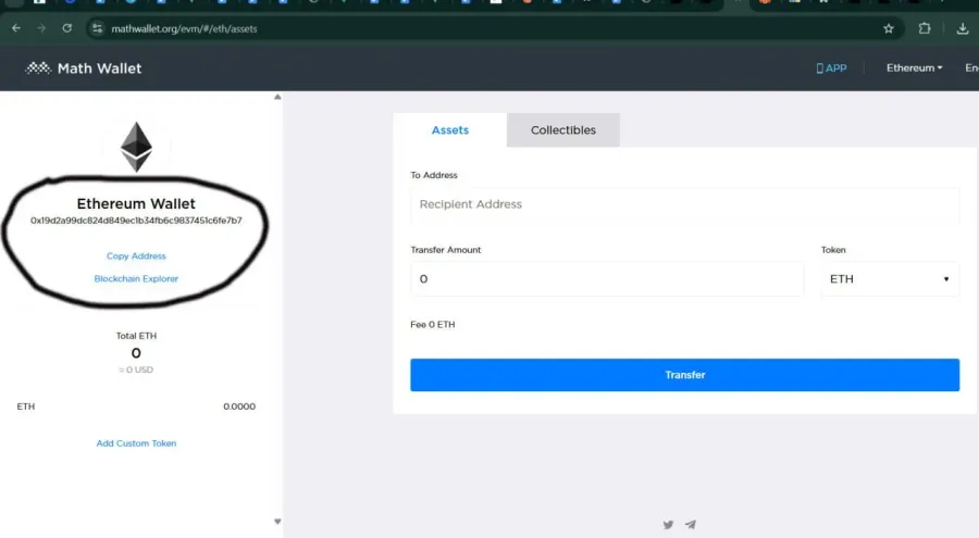نحوه واریز ارز دیجیتال به مث ولتر | صرافی کیف پول من