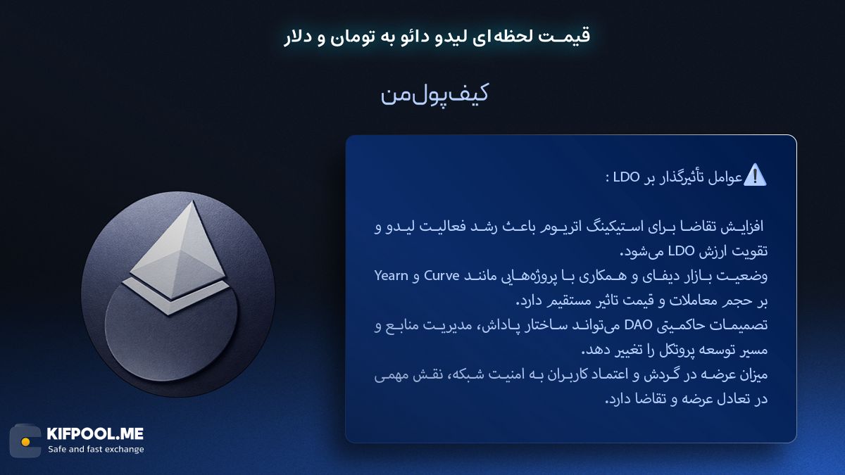 عوامل تاثیرگذار بر لیدو دائو (LDO) | صرافی کیف پول من 