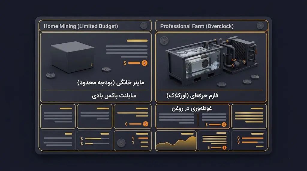 راهنمای نهایی انتخاب بهترین روش خنک کردن دستگاه ماینر | کیف پول من