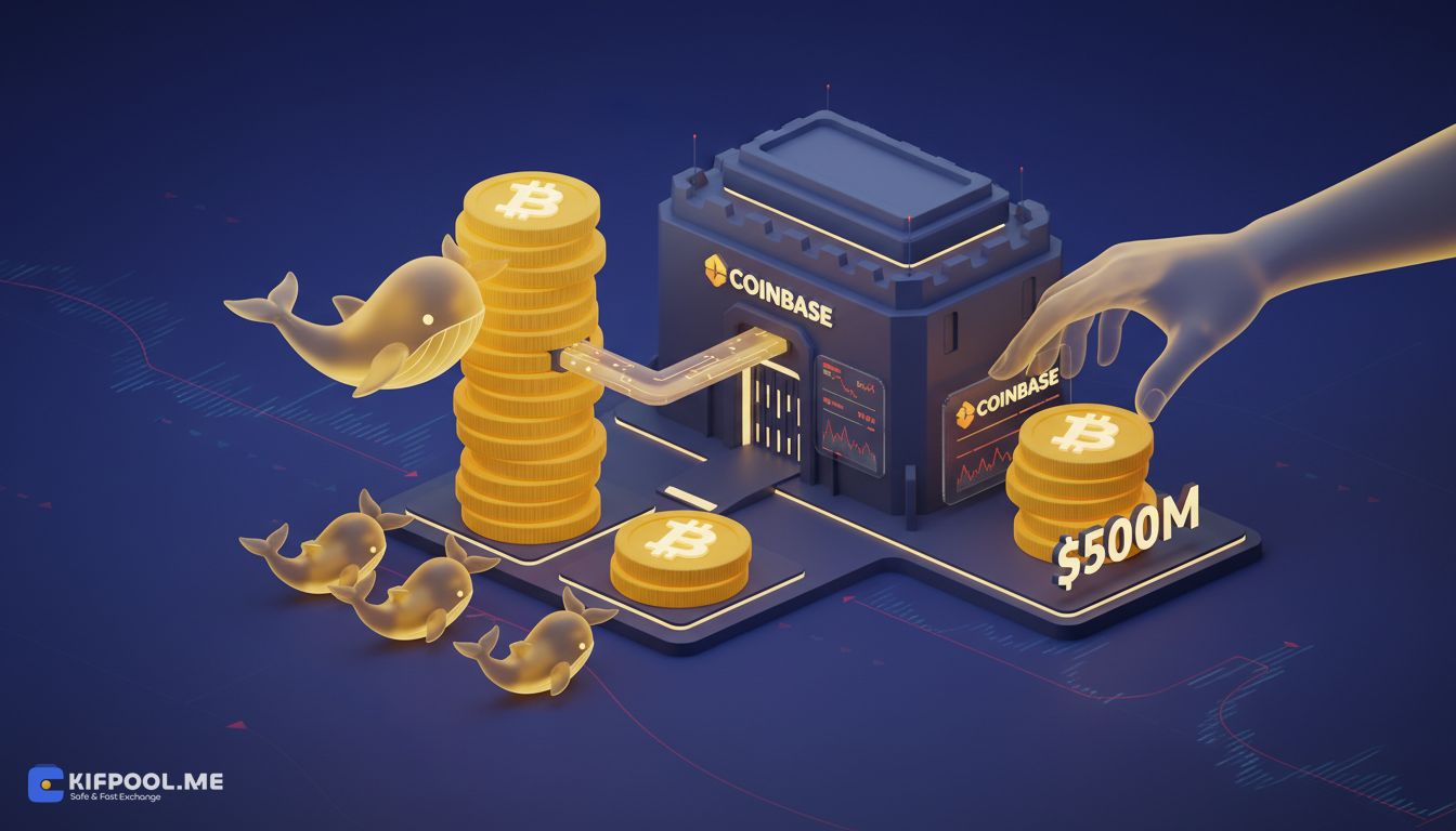 انتقال نزدیک به ۵۰۰ میلیون دلار بیت کوین توسط نهنگ‌ها به کوین‌بیس پرایم