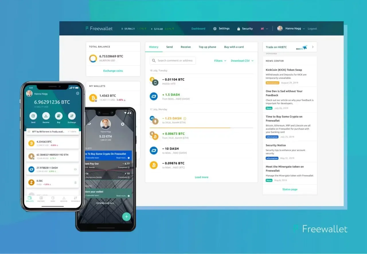کیف پول فری والت (Freewallet) چیست؟ | صرافی کیف پول من
