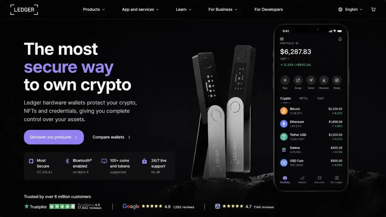 لجر - Ledger | صرافی کیف پول من