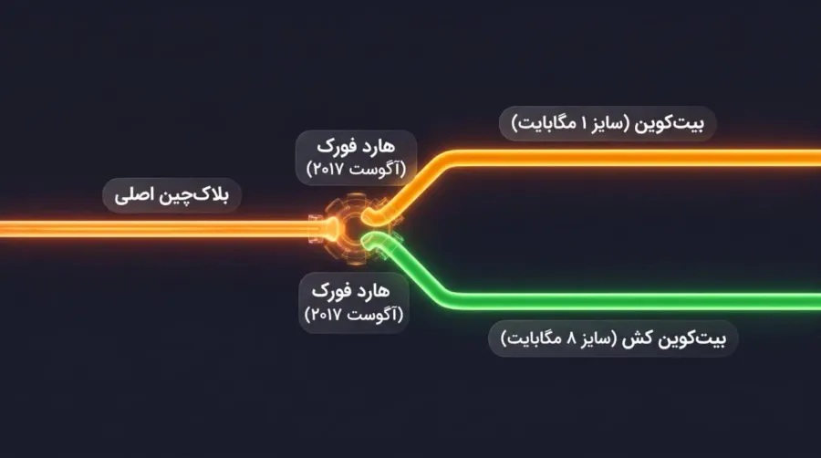 هارد فورک | بیتکوین کش | صرافی کیف پول من