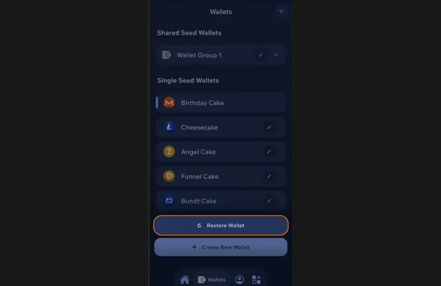 کیک ولت (Cake Wallet) | صرافی کیف پول من