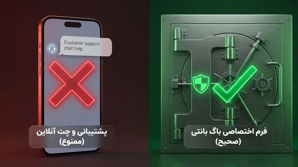 ثبت گزارش فقط از طریق فرم اختصاصی | صرافی کیف پول من