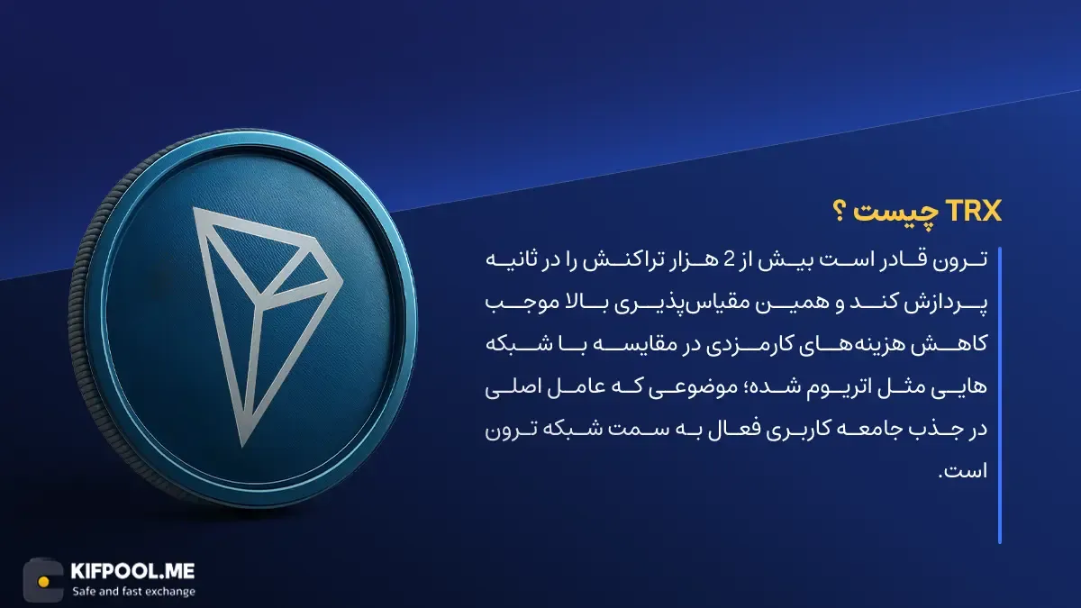 ارز دیجیتال TRON چیست؟ | خرید و فروش TRX| خرید سریع ارز ترون| صرافی ارز دیجیتال کیف پول من