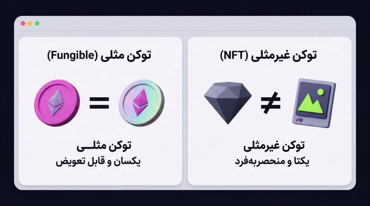مفهوم توکن غیرمثلی (NFT) در بستر BEP-721 | صرافی کیف پول من