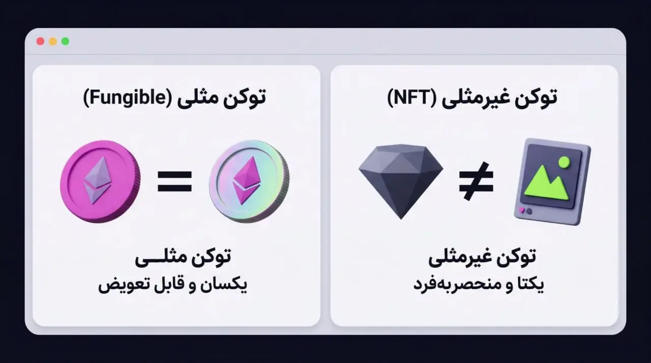 مفهوم توکن غیرمثلی (NFT) در بستر BEP-721 | صرافی کیف پول من