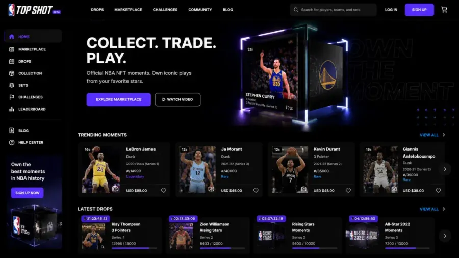 پلتفرم NBA Top Shot | صرافی کیف پول من