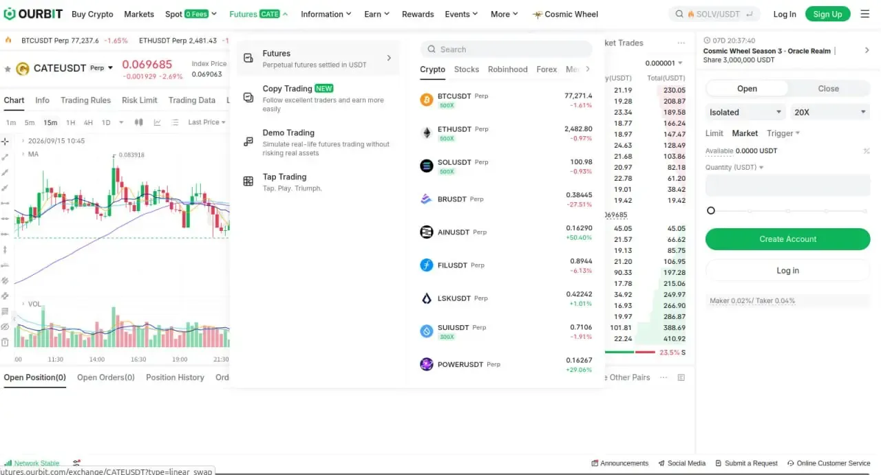صرافی اوربیت - Ourbit | صرافی کیف پول من