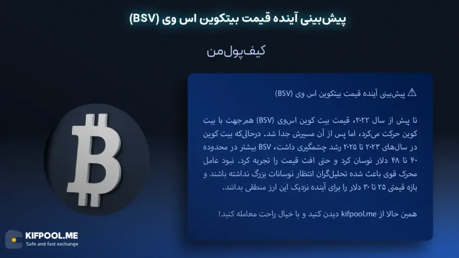 پیشبینی قیمت بیتکوین اس وی (BSV)| خرید ارز BSV در ایران | قیمت لحظهای BSV|خرید بیتکوین اس وی | صرافی ارز دیجیتال کیف پول من