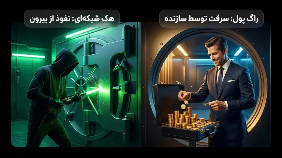 تفاوت راگ پول با هک شبکهای و سایر کلاهبرداریهای کریپتویی | کیف پول من