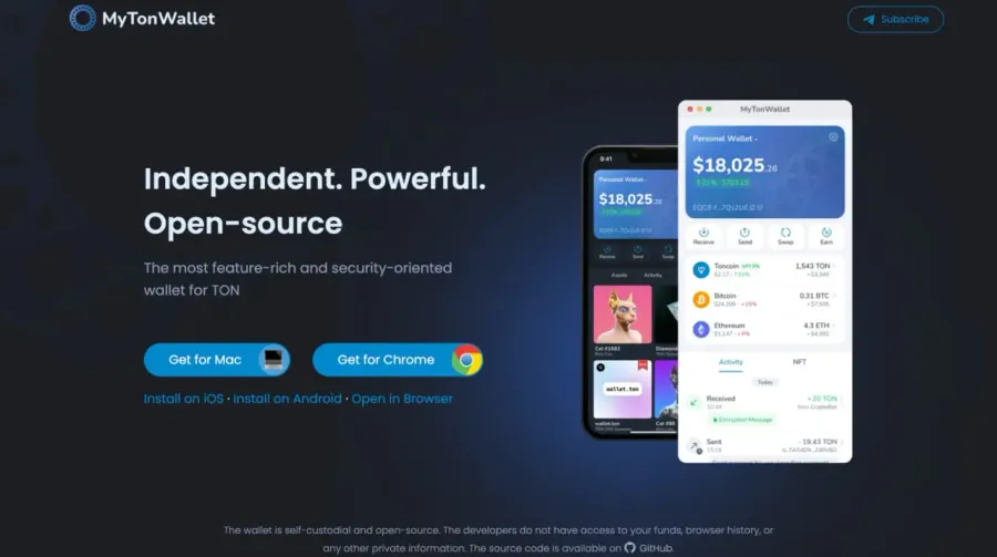 مای تون ولت (MyTonWallet) | صرافی کیف پول من