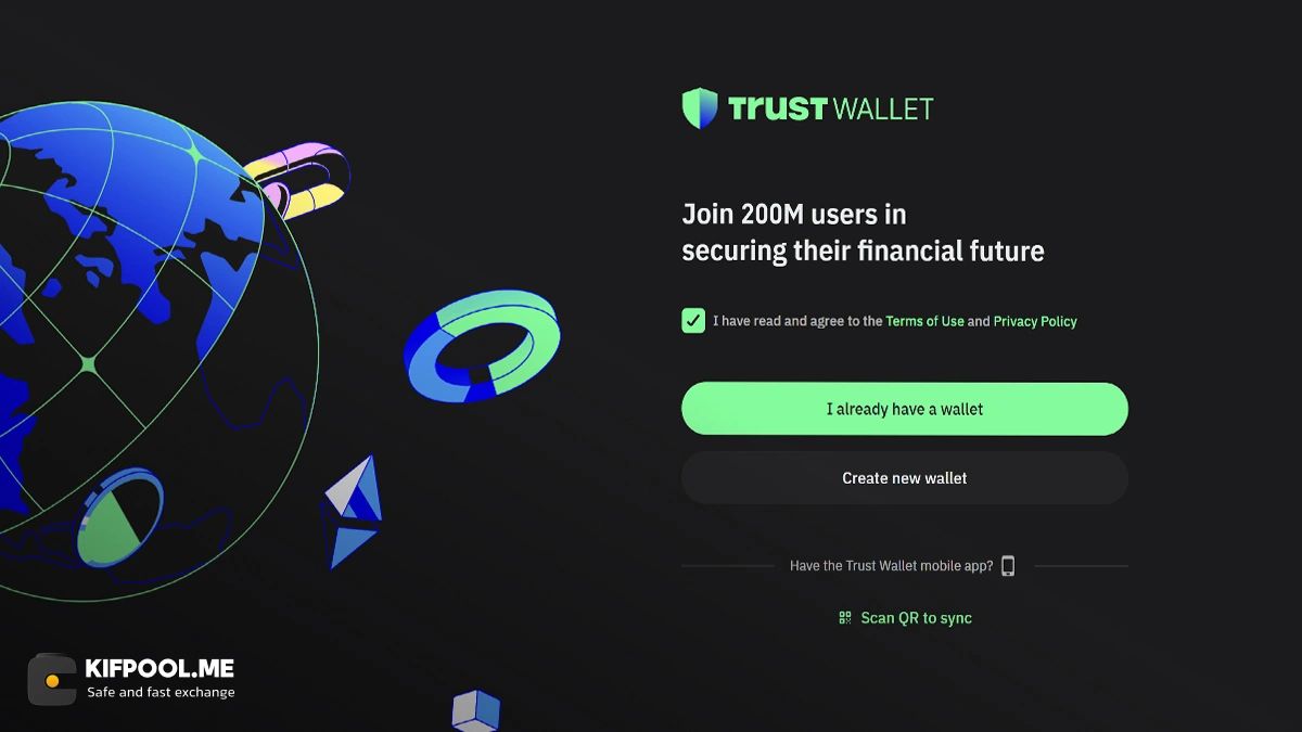 ایجاد کیف پول جدید در مرورگر | صرافی ارز دیجیتال کیف پول من