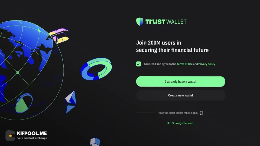 ایجاد کیف پول جدید در مرورگر | صرافی ارز دیجیتال کیف پول من