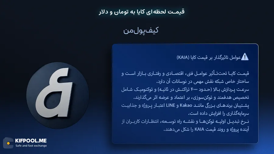 عوامل تاثیرگذار بر قیمت کایا (KAIA) | صرافی کیف پول من