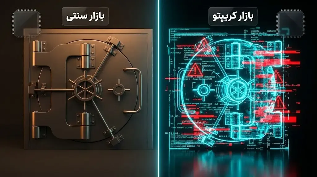 تفاوت ریسک پذیره نویسی در کریپتوکارنسی نسبت به بازارهای سنتی | صرافی کیف پول من