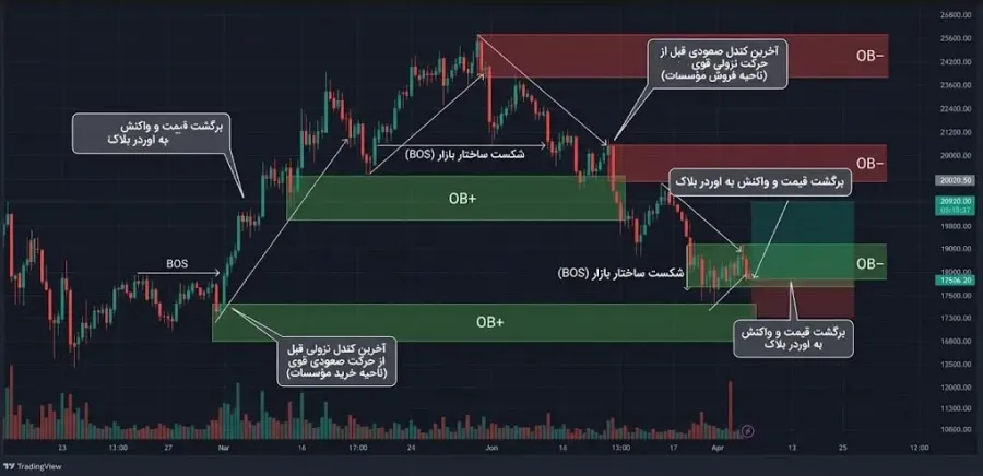 اندیکاتور Order Block مبتنی بر پرایس اکشن | صرافی کیف پول من