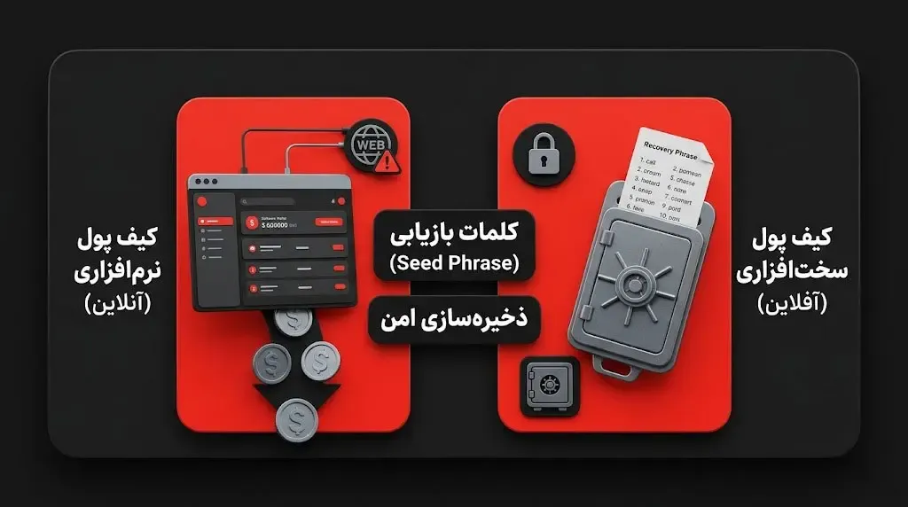 معرفی کیف پول&zwnj;های امن برای ذخیره سیاکوین | نرم&zwnj;افزاری و سخت&zwnj;افزاری | صرافی کیف پول من