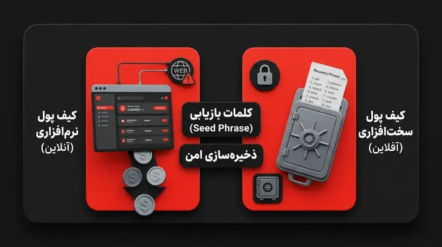معرفی کیف پولهای امن برای ذخیره سیاکوین | نرمافزاری و سختافزاری | صرافی کیف پول من