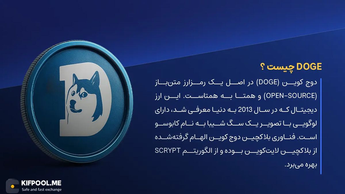 ارز دیجیتال DOGE چیست؟ | خرید و فروش Dogecoin | خرید سریع ارز دوج کوین| صرافی ارز دیجیتال کیف پول من