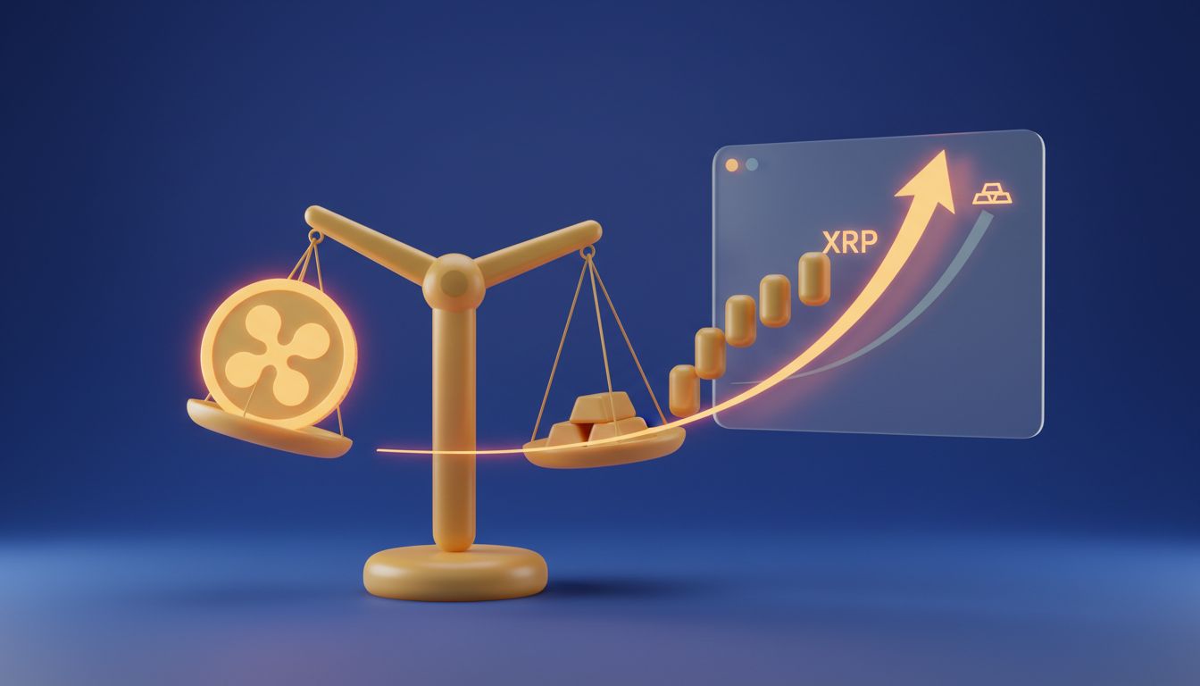 تحلیل تکنیکال ریپل در برابر طلا: آیا XRP برای پیشی گرفتن از طلا آماده می‌شود؟