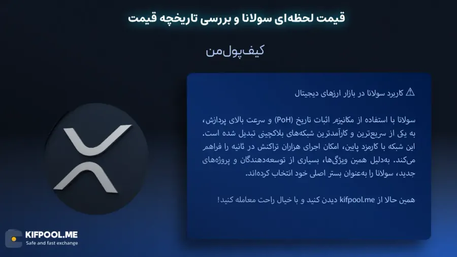 قیمت امروز ارز سولانا| خرید SOL بدون محدودیت | خرید آنی ارز SOL| صرافی کیف پول من