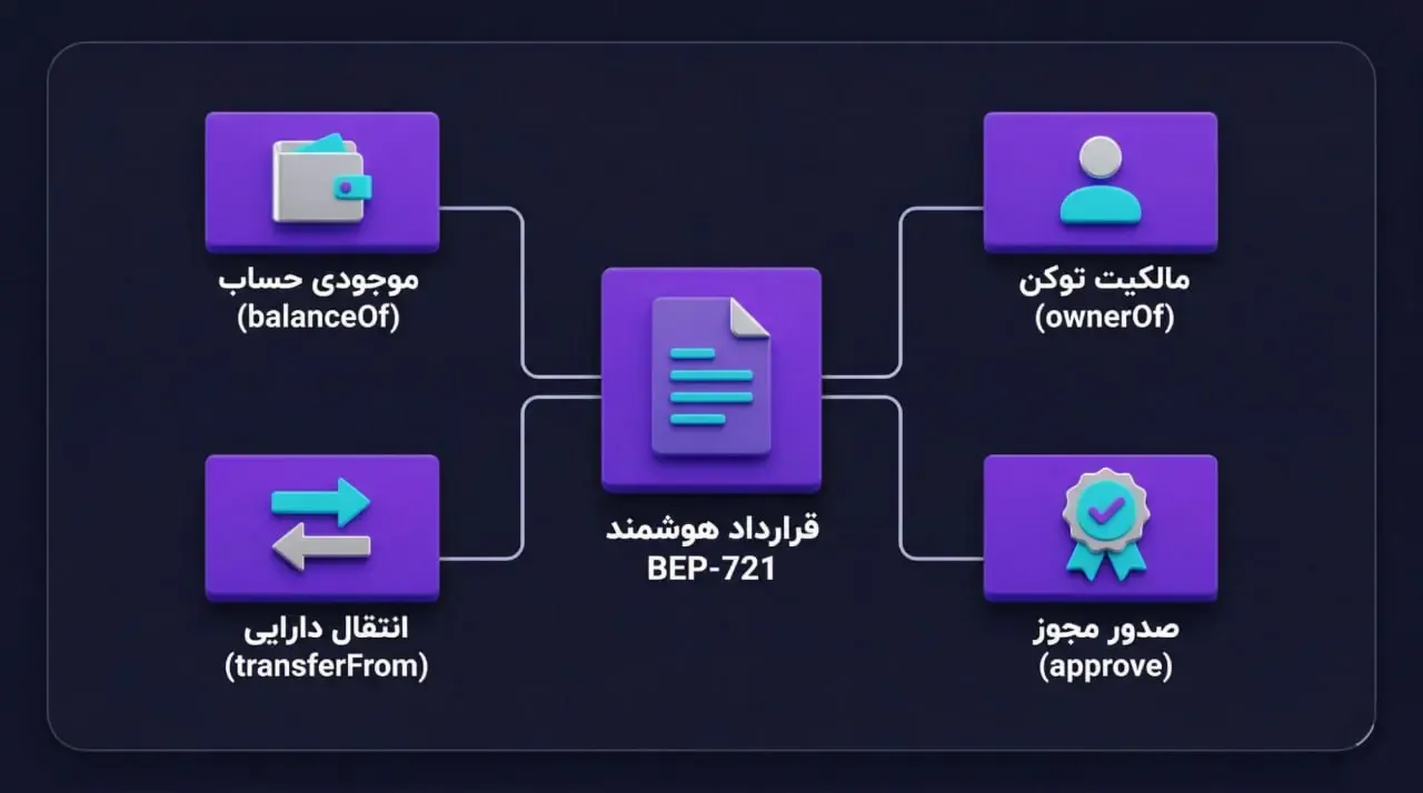 بررسی توابع اصلی استاندارد BEP-721 برای توسعه&zwnj;دهندگان | کیف پول من