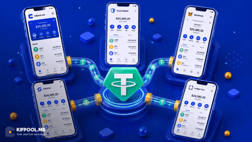 چگونه تتر را انتقال دهیم؟ راهنمای ارسال USDT در 5 کیف پول محبوب